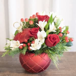 Jingle Bell Ornament Elegance Flower Bouquet