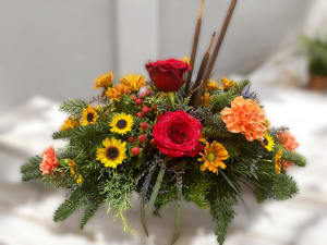 Over the River Centerpiece Flower Bouquet