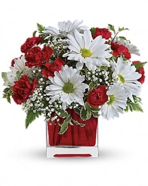 Teleflora's Red and White Delight Flower Bouquet