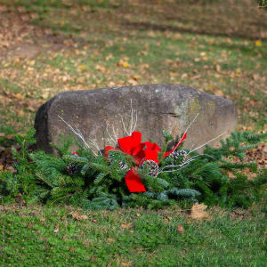 Holiday Grave Spray Flower Bouquet