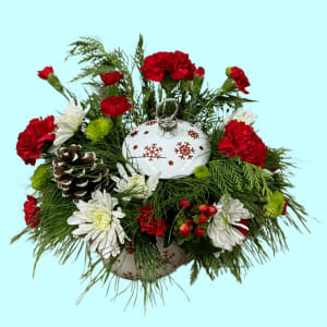 Snowflake Keepsake Flower Arrangement Snowflake Keepsake Flower Bouquet