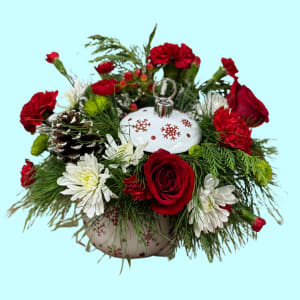 Snowflake Keepsake Flower Arrangement Snowflake Keepsake Flower Bouquet