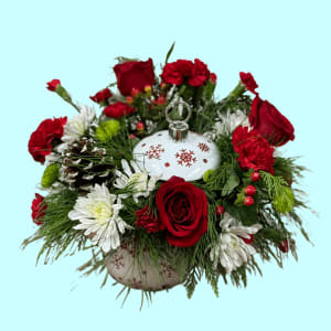 Snowflake Keepsake Flower Arrangement Snowflake Keepsake Flower Bouquet