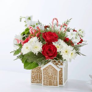 Gingerbread House Flower Bouquet