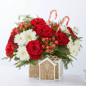 Gingerbread House Flower Bouquet