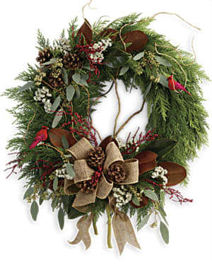 Rustic Holiday Wreath EBF-630 Flower Bouquet