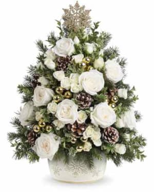 Teleflora's Snowy Oasis Tree Flower Bouquet
