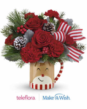 Teleflora's Send A Hug Reindeer Wish Bouquet Flower Bouquet