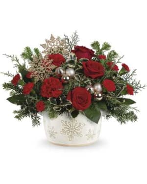 Teleflora's Snowflake Symphony Bouquet Flower Bouquet