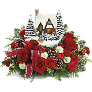 Thomas Kinkade's Warm Winter Wishes Flower Bouquet