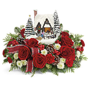 Thomas Kinkade's Warm Winter Wishes Flower Bouquet
