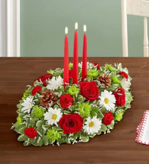 Season’s Greetings™ Centerpiece Flower Bouquet