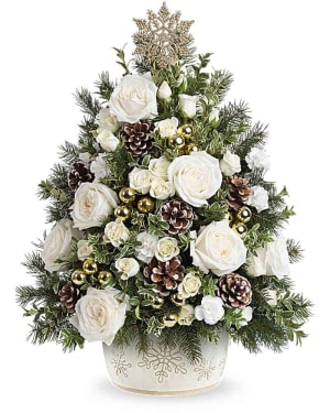 Teleflora's Snowy Oasis Tree Flower Bouquet