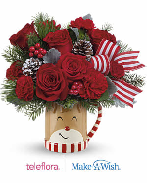 Teleflora's Send A Hug Reindeer Wish Bouquet Flower Bouquet