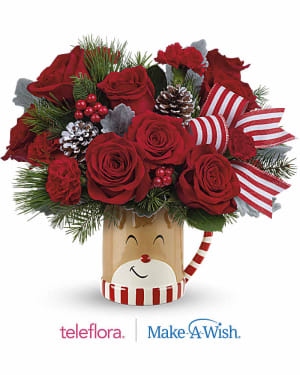 Teleflora's Send A Hug Reindeer Wish Bouquet Flower Bouquet