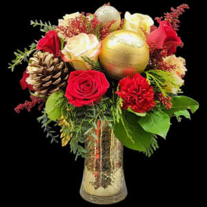 GOLD CHRISTMAS IN ANY VASE Flower Bouquet