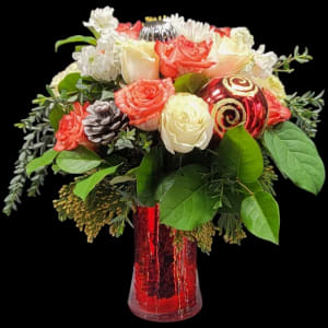 RED CHRISTMAS IN ANY VASE Flower Bouquet