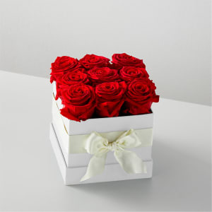 Red Forever Roses Flower Bouquet