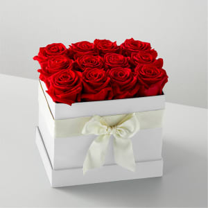 Red Forever Roses Flower Bouquet
