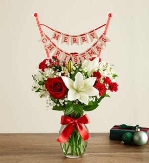 Fields of Europe® Christmas with Christmas Banner Flower Bouquet