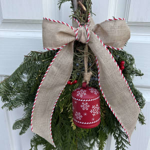 Handmade Christmas Swagg with Bow and Decor