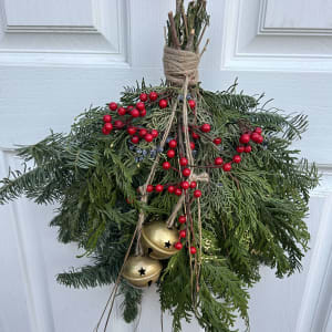 Handmade Christmas Swagg with Bow and Decor