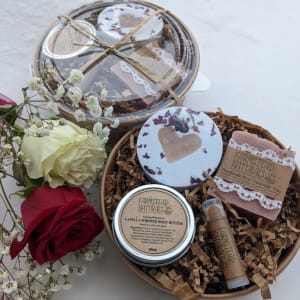 Spa Gift Box Flower Arrangement Spa Gift Box Flower Bouquet