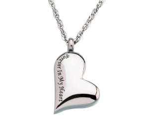 Cremains Memorial Necklace Forever Heart