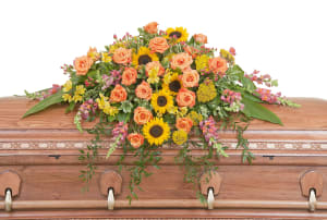 Heaven's Sunset Casket Spray