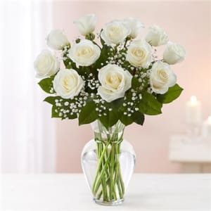 Rose Elegance™ Premium Long Stem White Roses