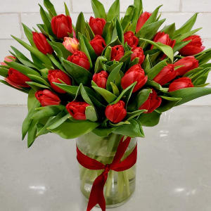 Radiantly Red Tulips Flower Bouquet