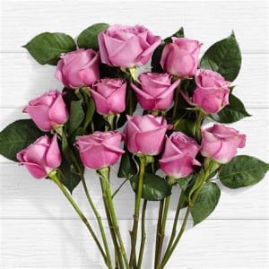 LOVE AT FIRST SIGHT - PREMIUM LAVENDER ROSES WRAPPED BOUQUET Flower Bouquet