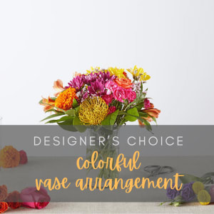 COLORFUL MIX VASE ARRANGEMENT - A FLORIST ORIGINAL Flower Bouquet