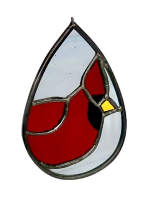 Graceful Remembrance Stained Glass Suncatcher With Stand- Locally made Flower Bouquet
