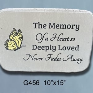 Deeply Loved Butterfly Memorial Stone Flower Bouquet