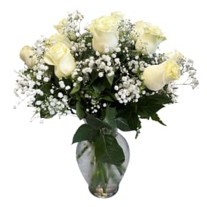 White Rose Arrangement Flower Bouquet