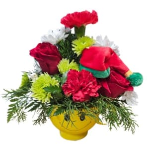 Santa Smiles (smile mug) Flower Bouquet