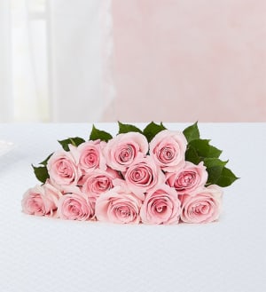 Precious Pink Roses, 12 Stems Flower Bouquet