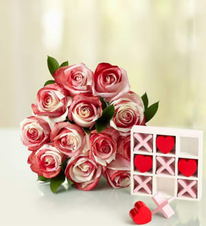 Valentine’s Day Kaleidoscope Roses Flower Bouquet