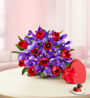 Bunches of Love Tulip & Iris Bouquet Flower Bouquet