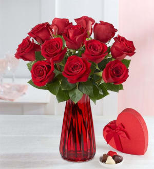 Romantic Red Roses Flower Bouquet