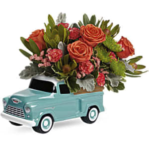 Teleflora's Keep Trucking Chevy Flower Bouquet