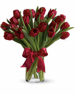Radiantly Red Tulips Flower Bouquet