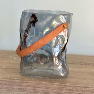 Glass Purse Vase - Smoke Flower Bouquet