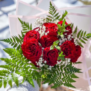 Valentine Roses Wrap Flower Bouquet