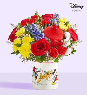 Disney Mickey Mouse and Friends Cookie Jar - Bright Flower Bouquet