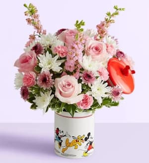 Disney Mickey Mouse and Friends Cookie Jar - Baby Girl Flower Arrangement Disney Mickey Mouse and Friends Cookie Jar - Baby Girl Flower Bouquet
