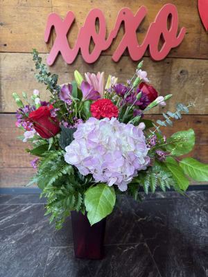 Valentine Theme Arrangement Flower Bouquet