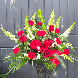 Remembrance in Ruby Traditional Arrangement Flower Bouquet