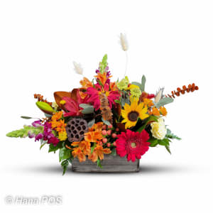 Fall Pride Flower Box Flower Bouquet